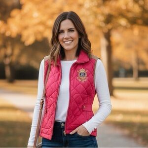 Ralph Lauren Red Quilted Vest Size M (fits Small)